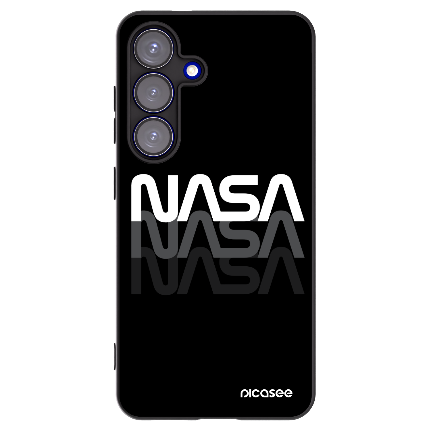 Picasee husă neagră din silicon pentru Samsung Galaxy S25 5G - NASA Triple