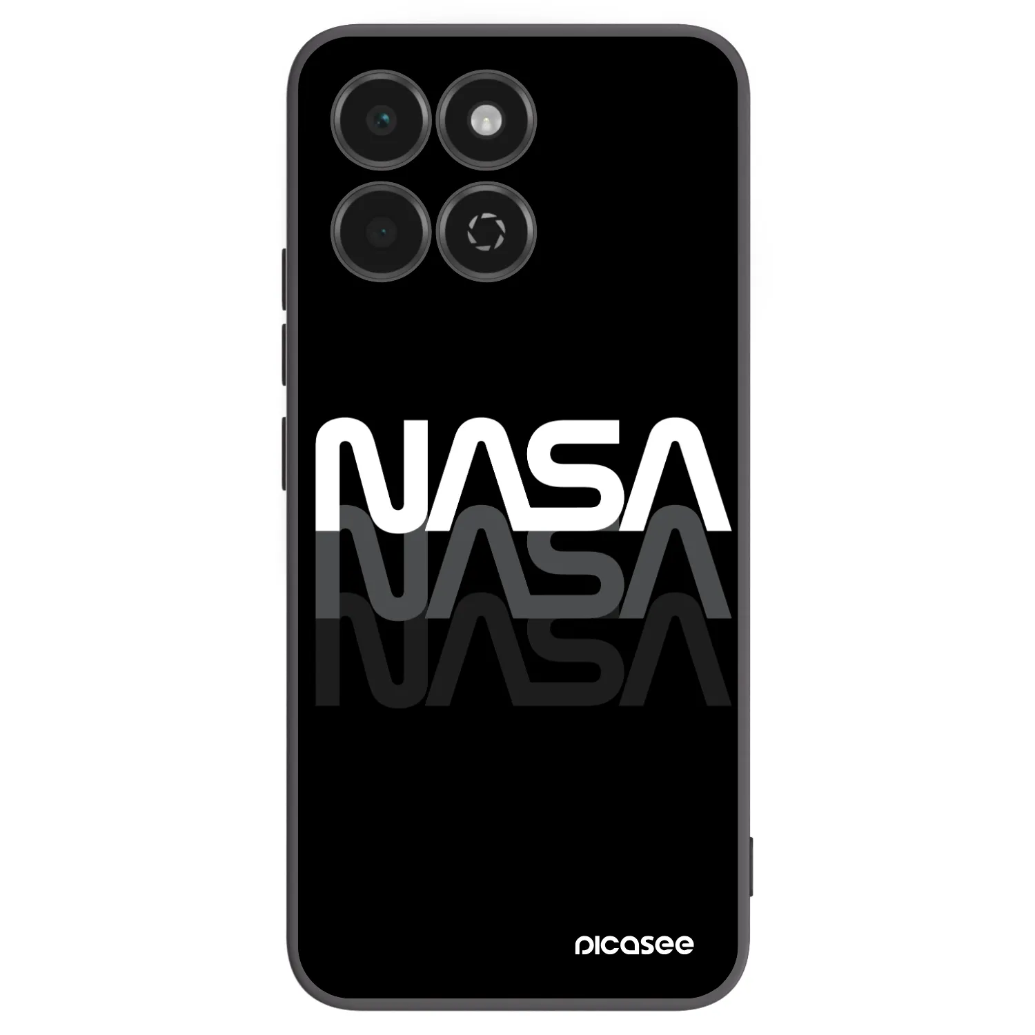 Picasee husă neagră din silicon pentru Honor 200 Smart 5G - NASA Triple