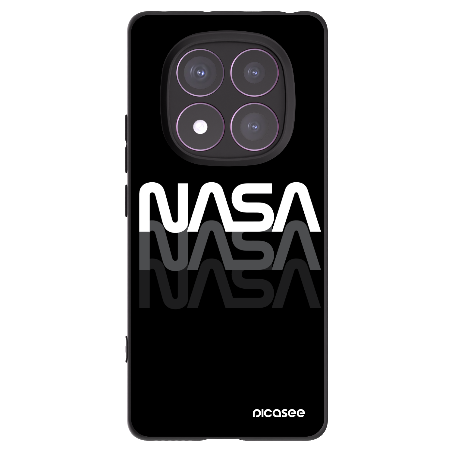 Picasee husă neagră din silicon pentru Xiaomi Redmi Note 14 Pro 4G - NASA Triple