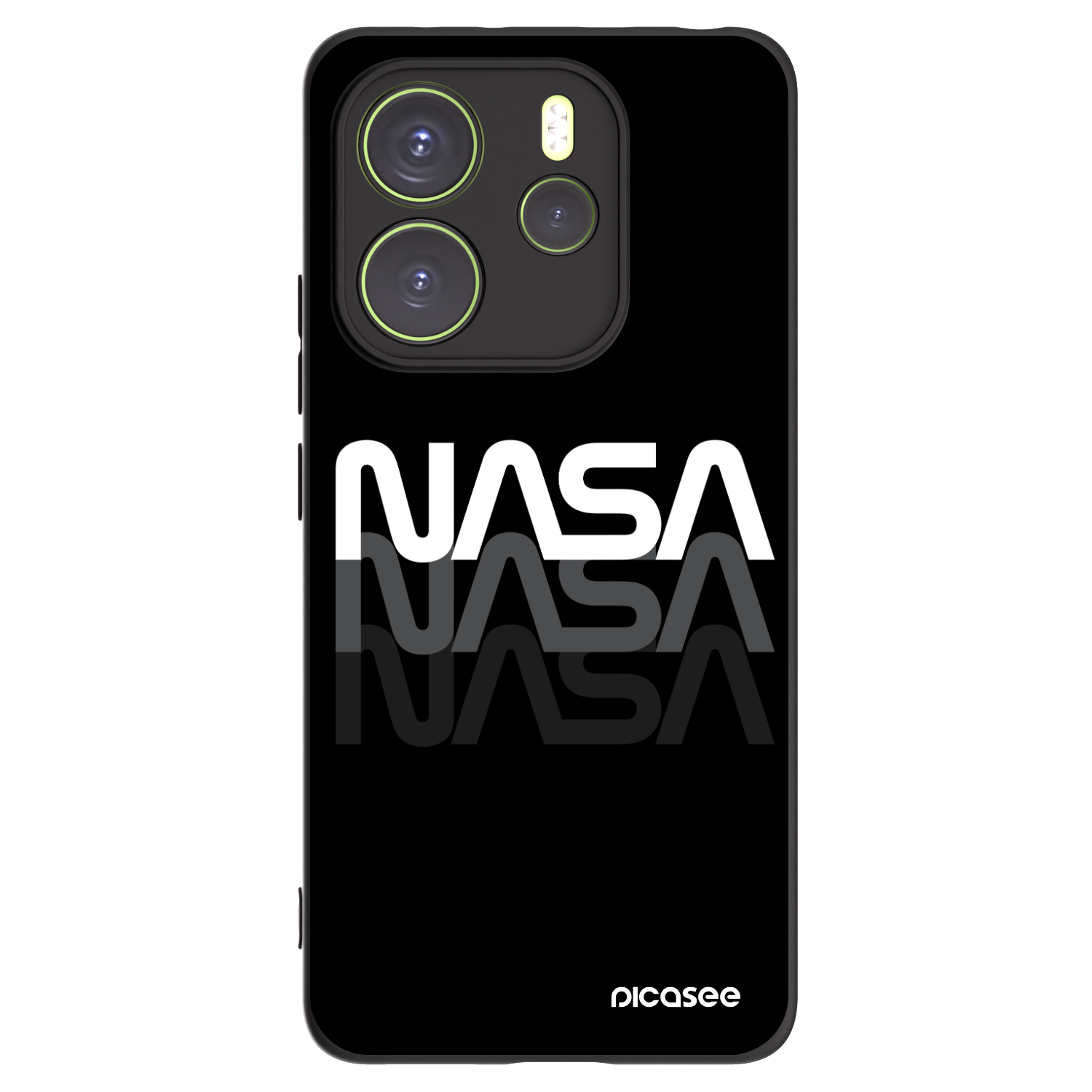 Picasee husă neagră din silicon pentru Xiaomi Redmi Note 14 4G - NASA Triple