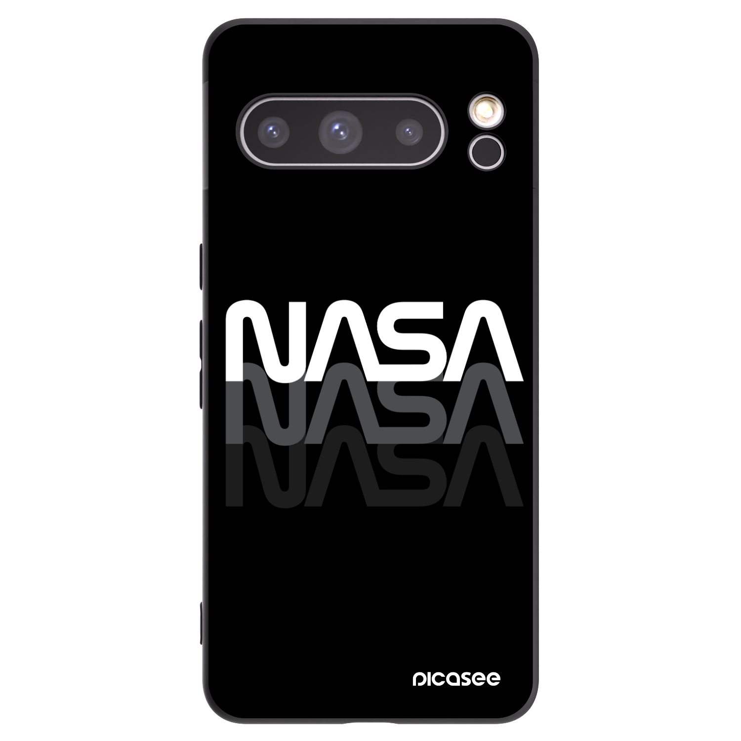 Picasee husă neagră din silicon pentru Google Pixel 8 Pro - NASA Triple