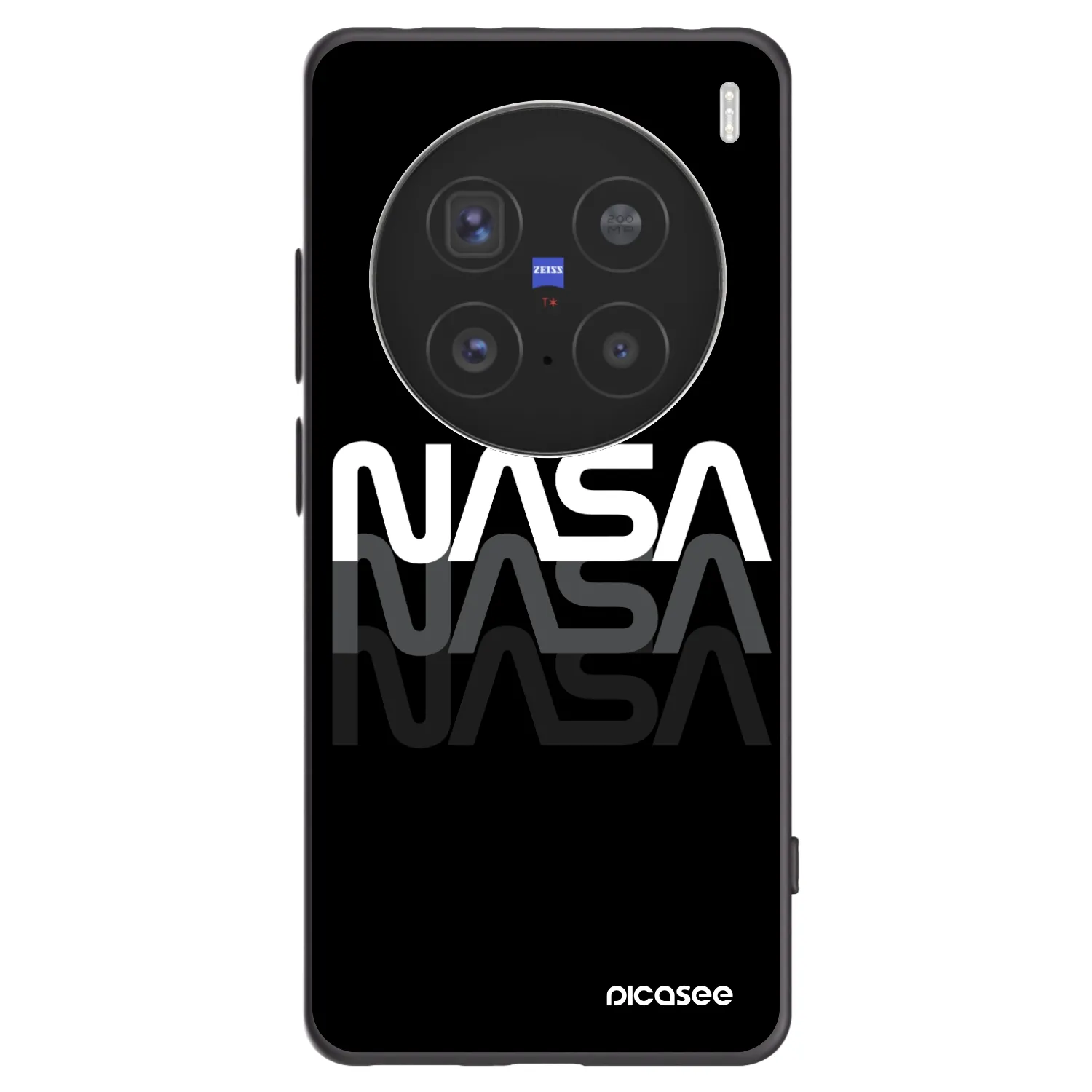 Picasee husă neagră din silicon pentru Vivo X200 Pro - NASA Triple