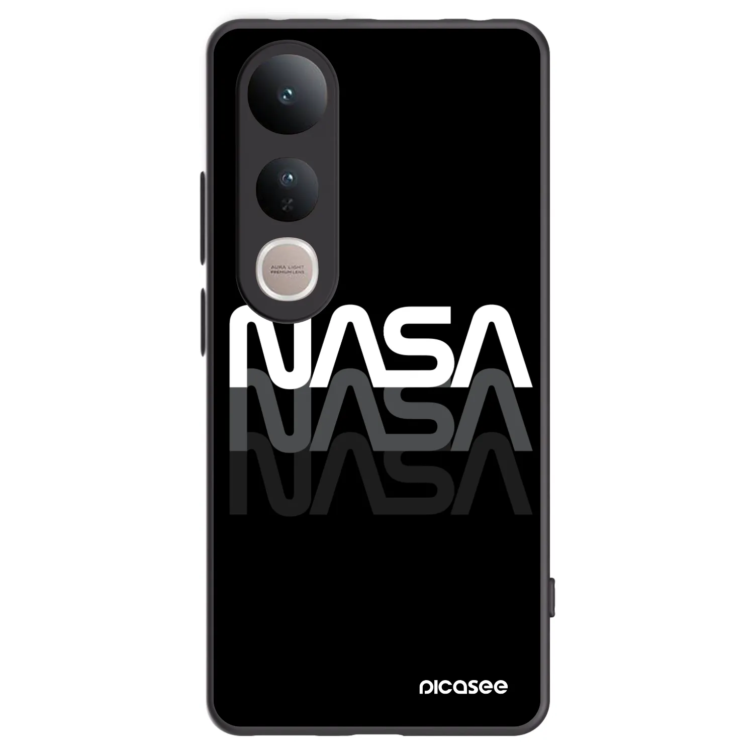 Picasee husă neagră din silicon pentru Vivo V50 Lite 5G - NASA Triple