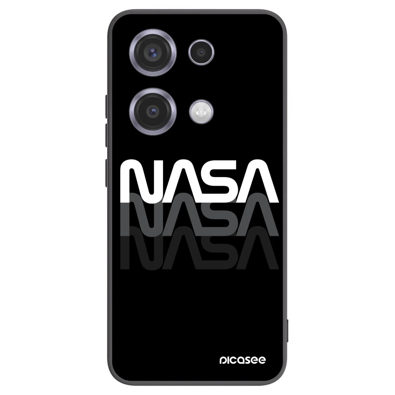 Picasee husă neagră din silicon pentru Xiaomi Redmi Note 14S - NASA Triple
