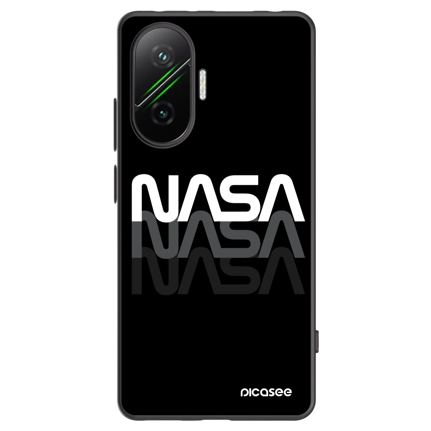 Picasee husă neagră din silicon pentru Xiaomi Poco F7 5G - NASA Triple