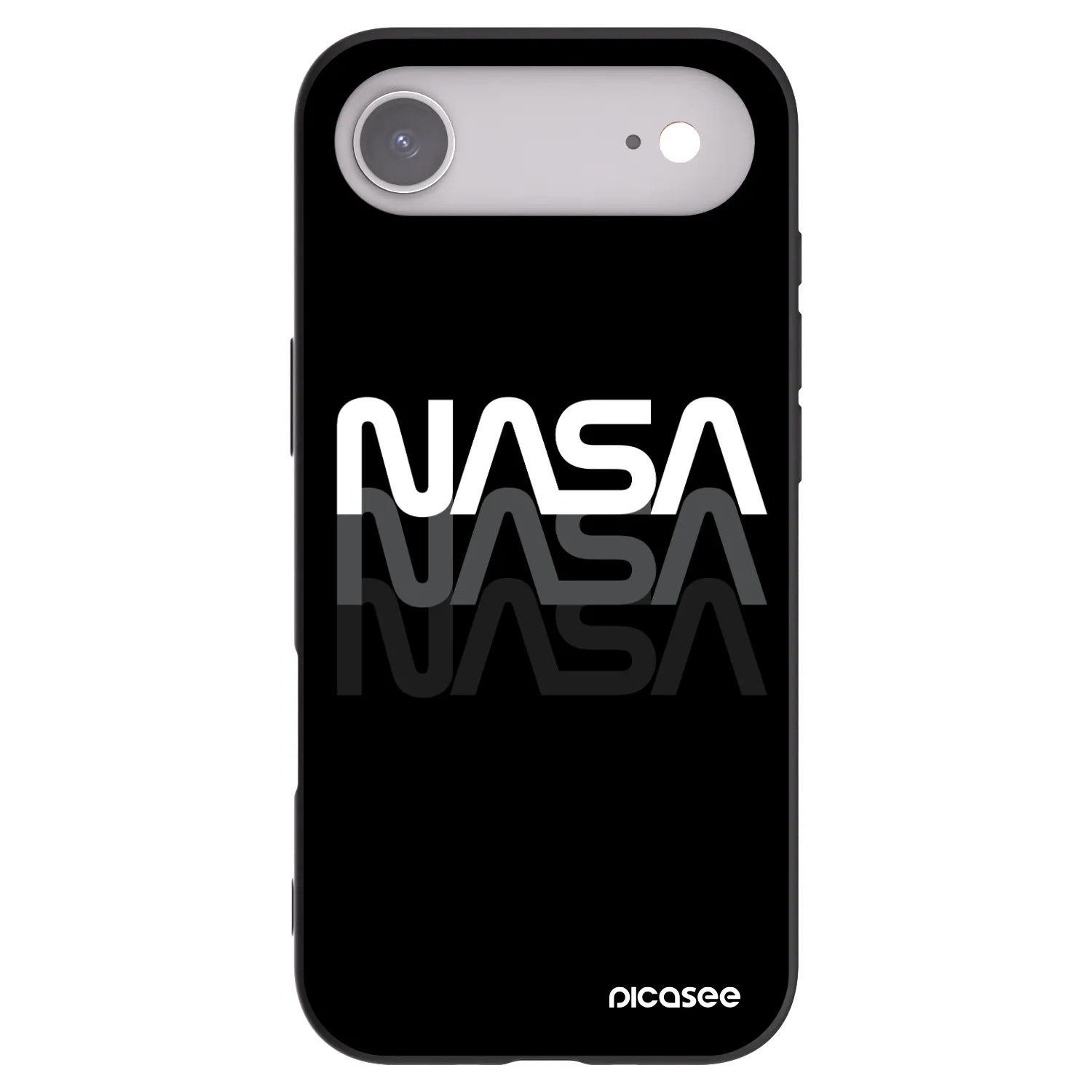 Picasee husă neagră din silicon pentru Apple iPhone Air - NASA Triple