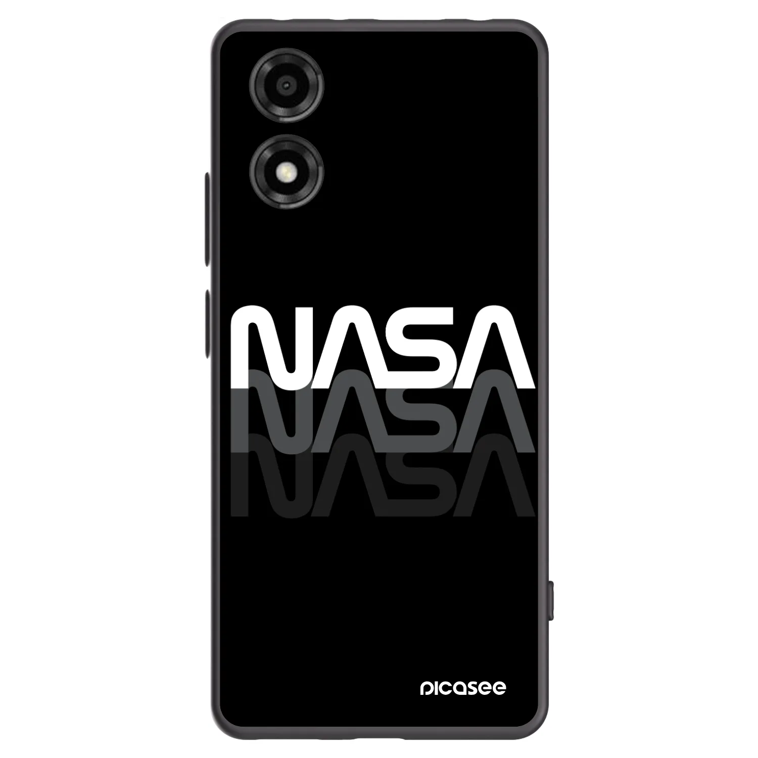 Picasee husă neagră din silicon pentru Motorola Moto E14 - NASA Triple