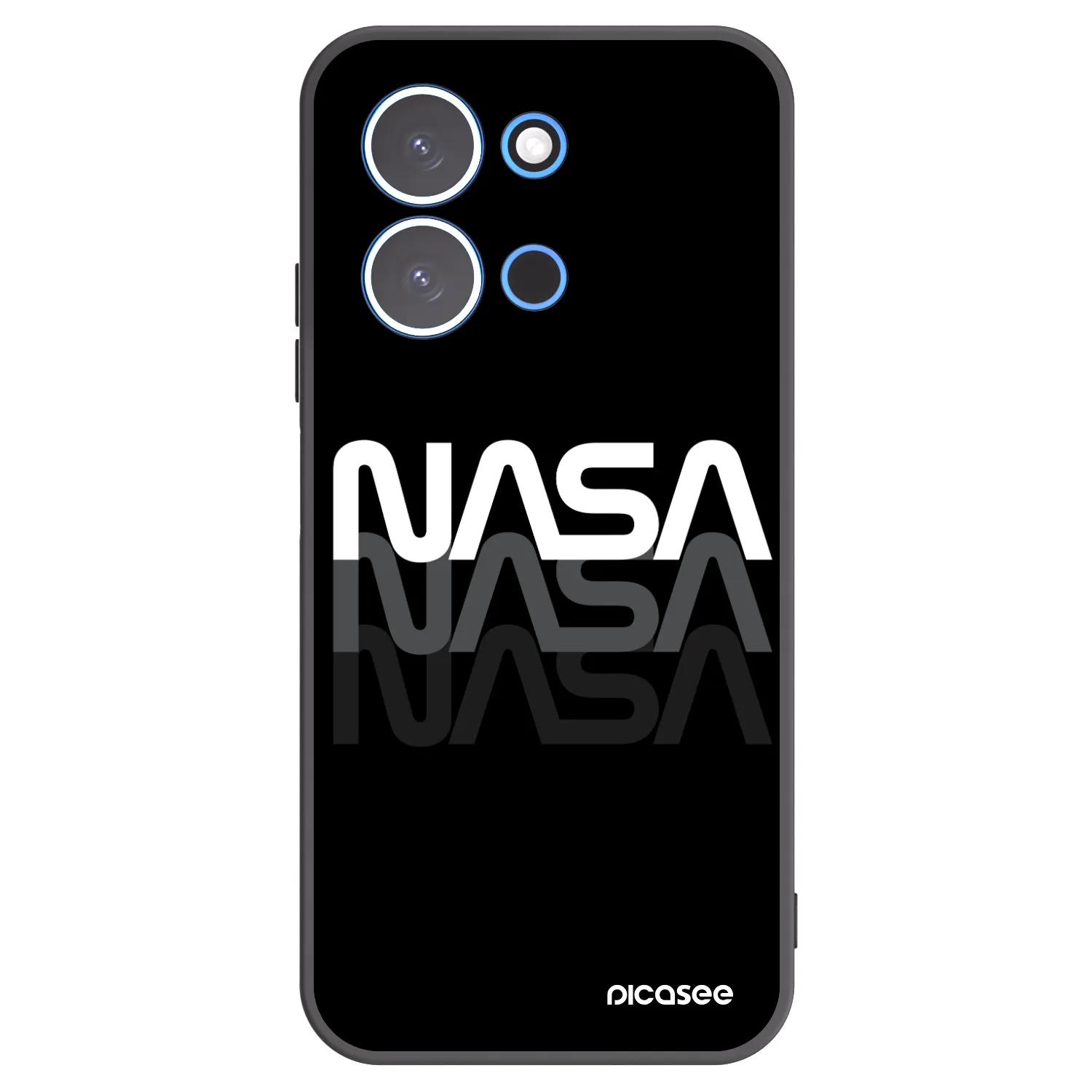 Picasee husă neagră din silicon pentru Xiaomi Redmi 15C 4G - NASA Triple