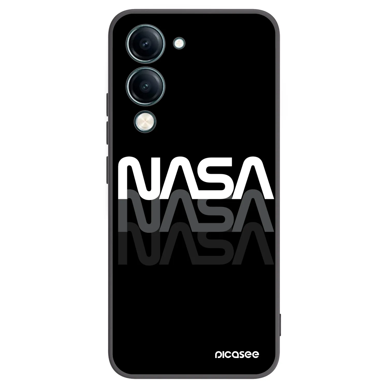 Picasee husă neagră din silicon pentru Vivo Y29s 5G - NASA Triple