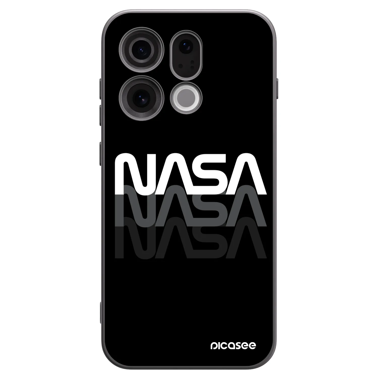 Picasee husă neagră din silicon pentru OPPO Find X9 - NASA Triple