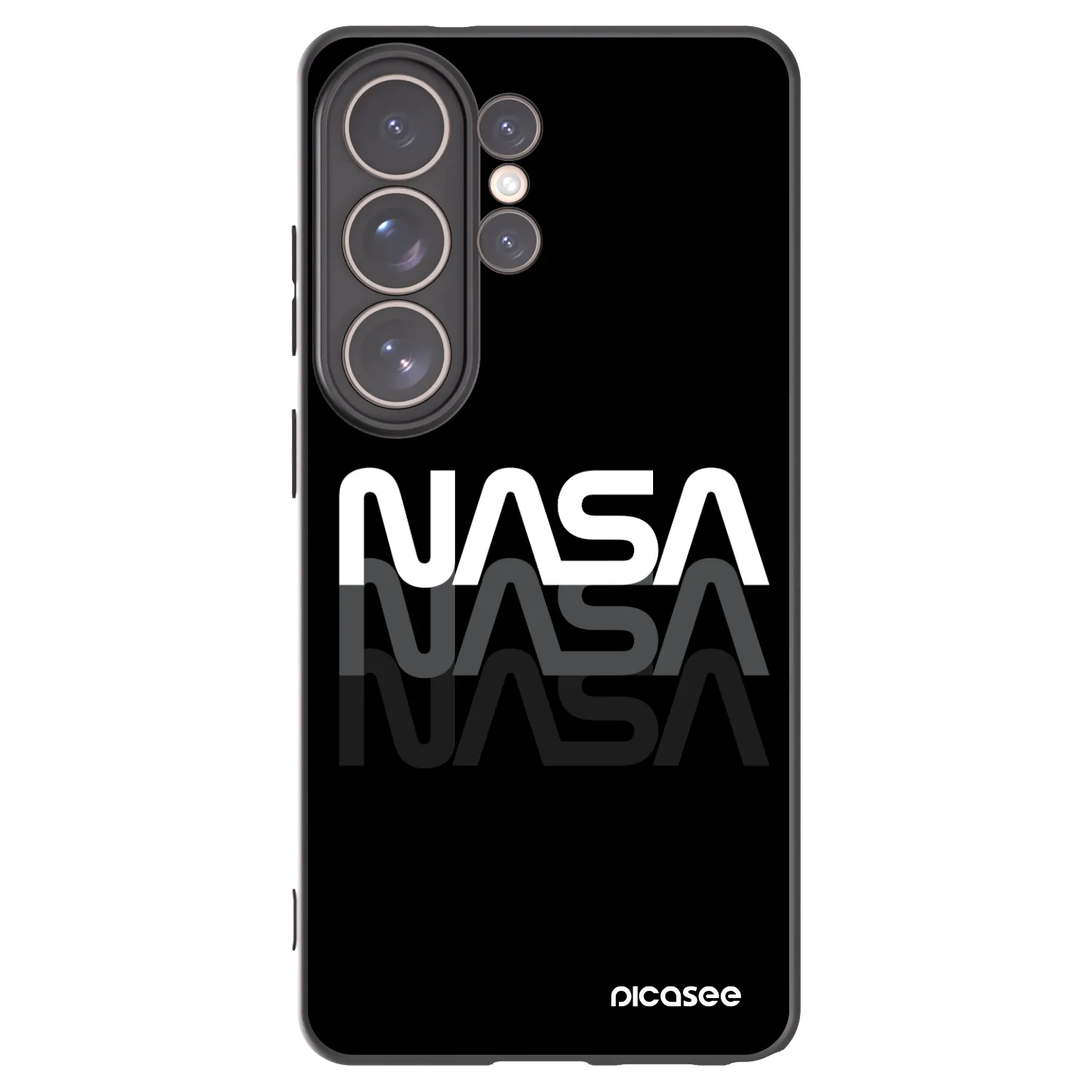 Picasee husă neagră din silicon pentru Samsung Galaxy S26 Ultra - NASA Triple