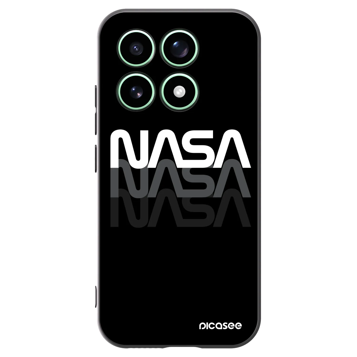 Picasee husă neagră din silicon pentru Xiaomi 17 - NASA Triple