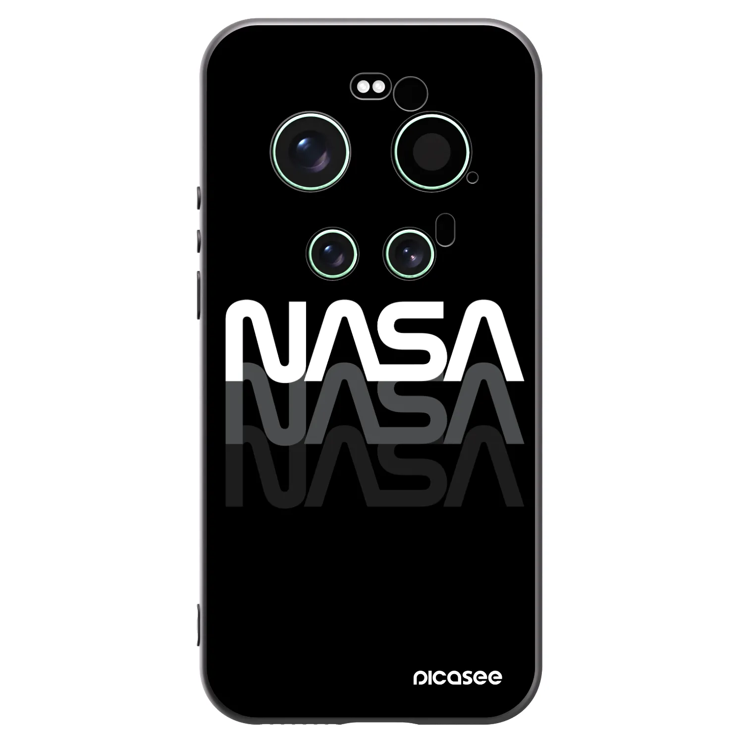 Picasee husă neagră din silicon pentru Xiaomi 17 Ultra - NASA Triple