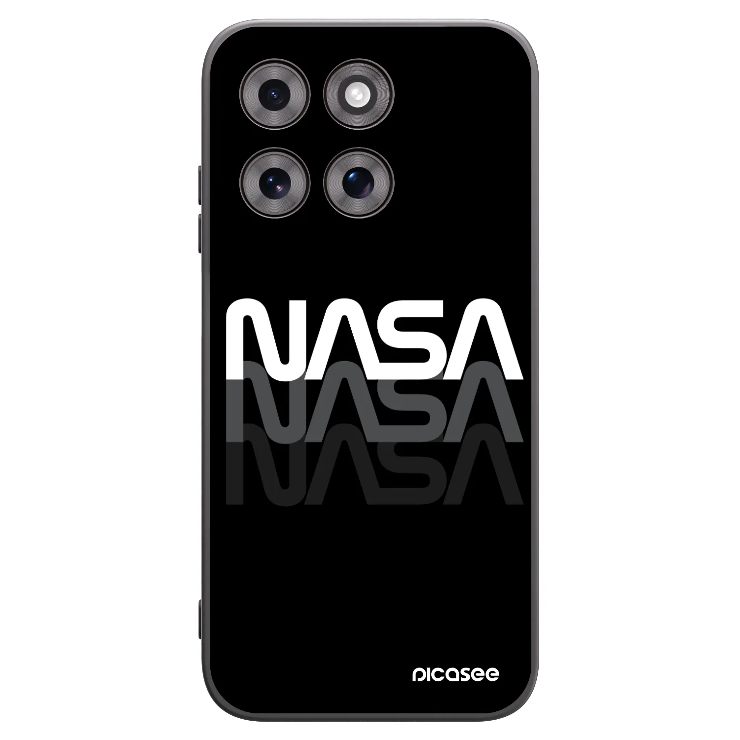 Picasee husă neagră din silicon pentru Motorola Moto G77 - NASA Triple