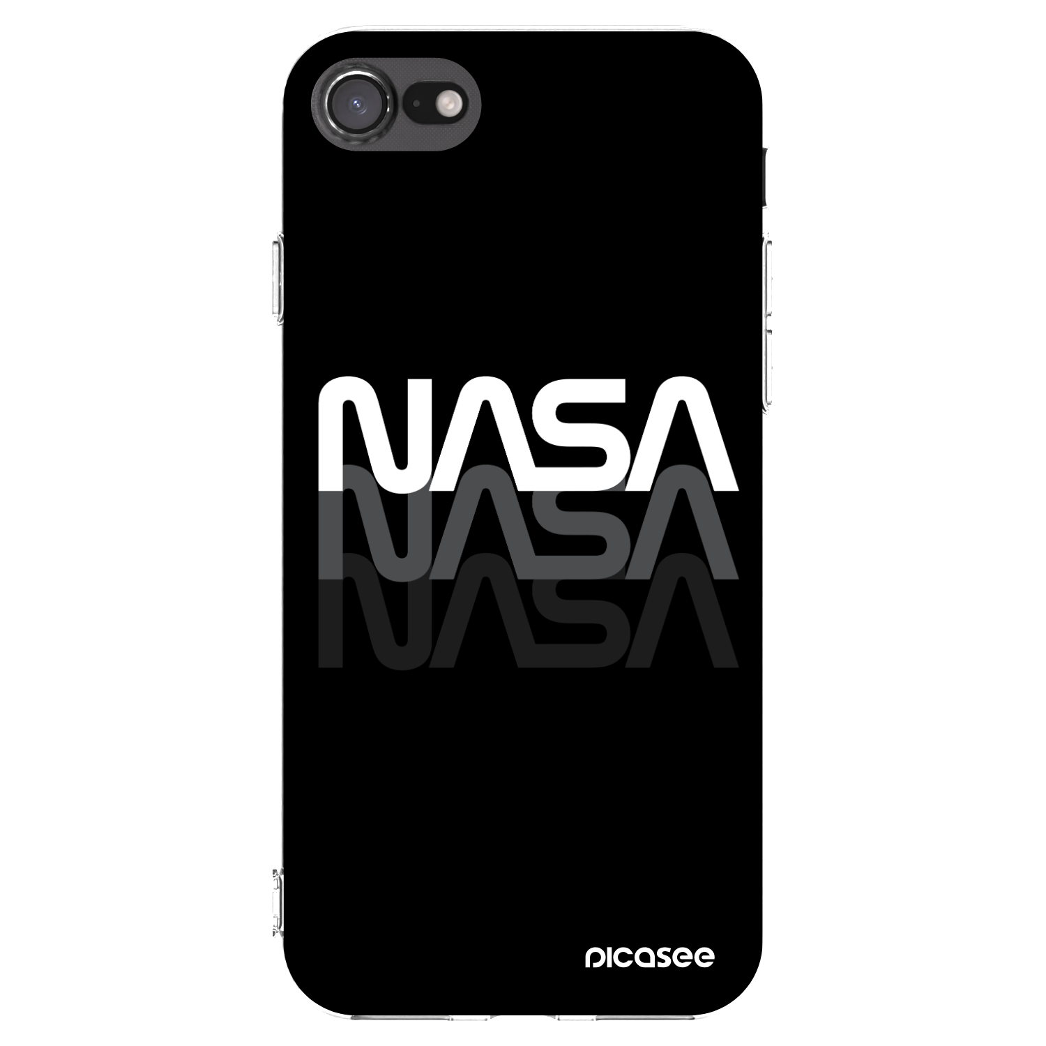 Picasee husă transparentă din silicon pentru Apple iPhone 8 - NASA Triple