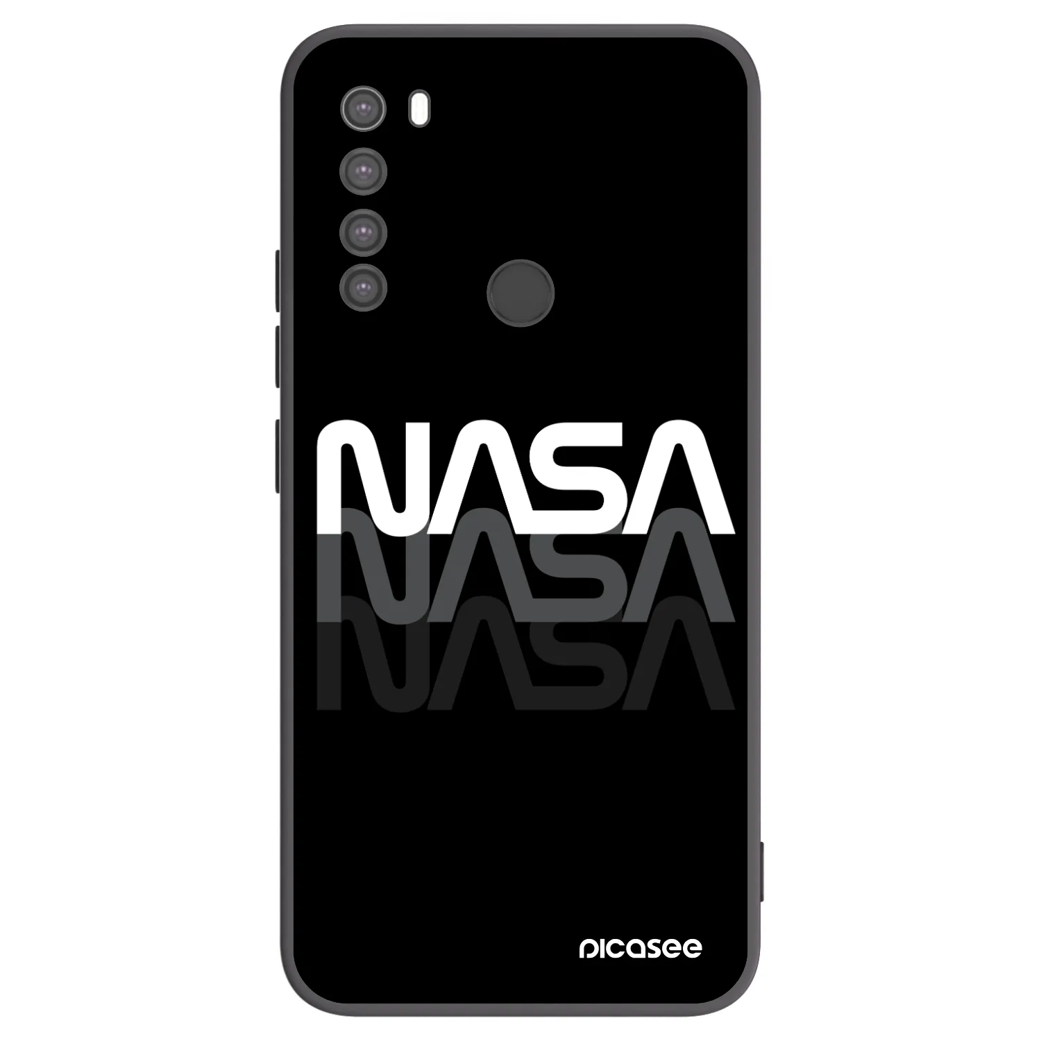 Picasee husă neagră din silicon pentru Xiaomi Redmi Note 8 - NASA Triple
