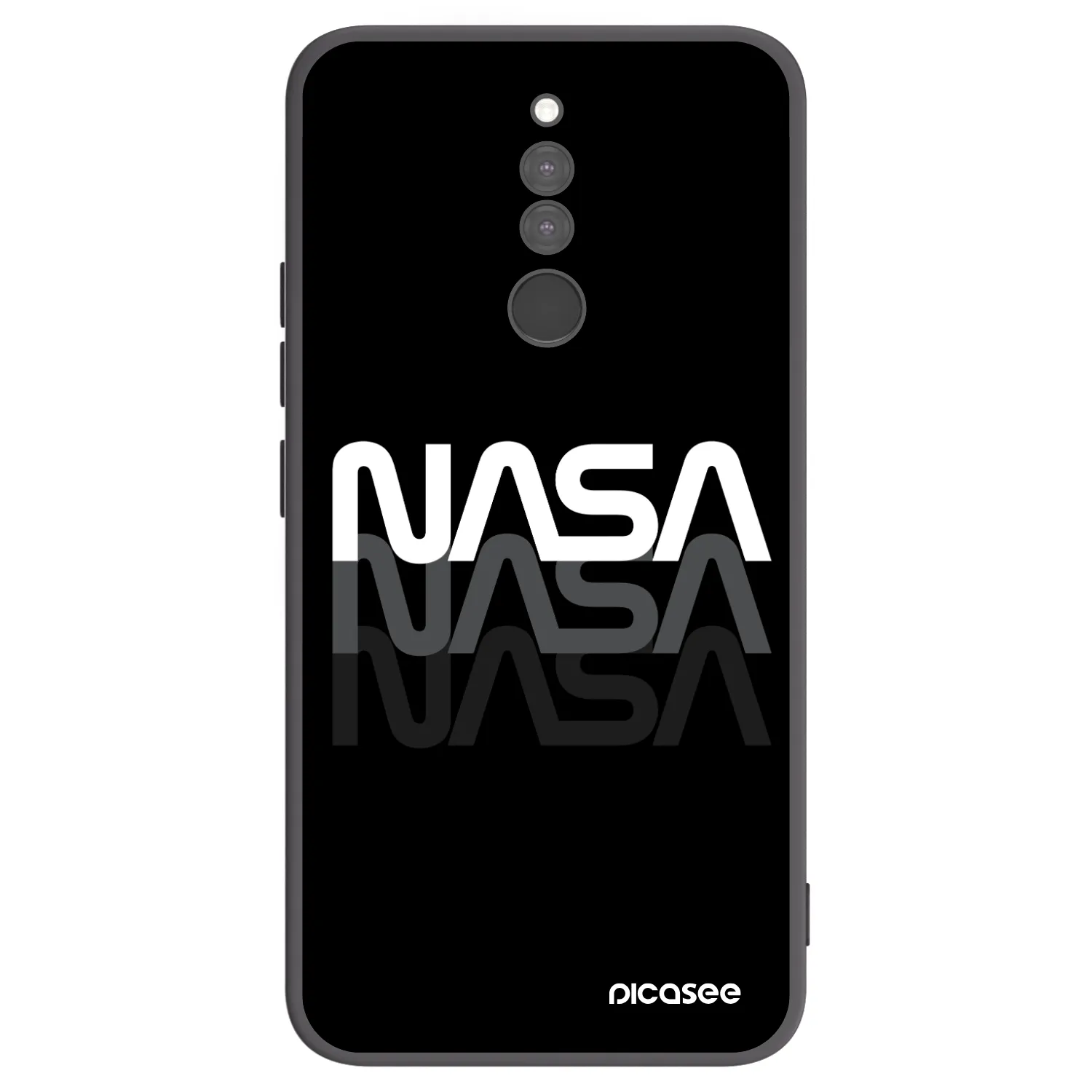 Picasee husă neagră din silicon pentru Xiaomi Redmi 8 - NASA Triple