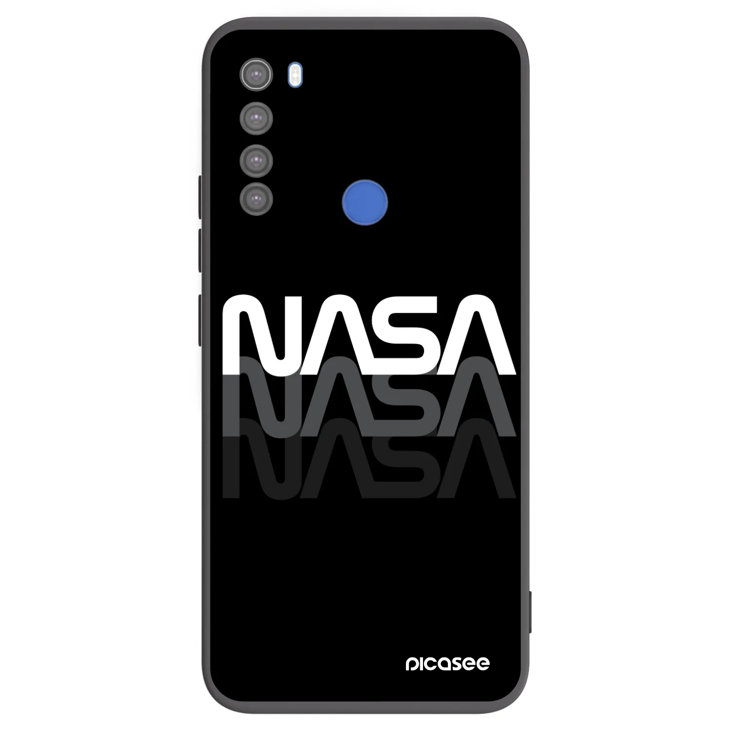 Picasee husă neagră din silicon pentru Xiaomi Redmi Note 8T - NASA Triple