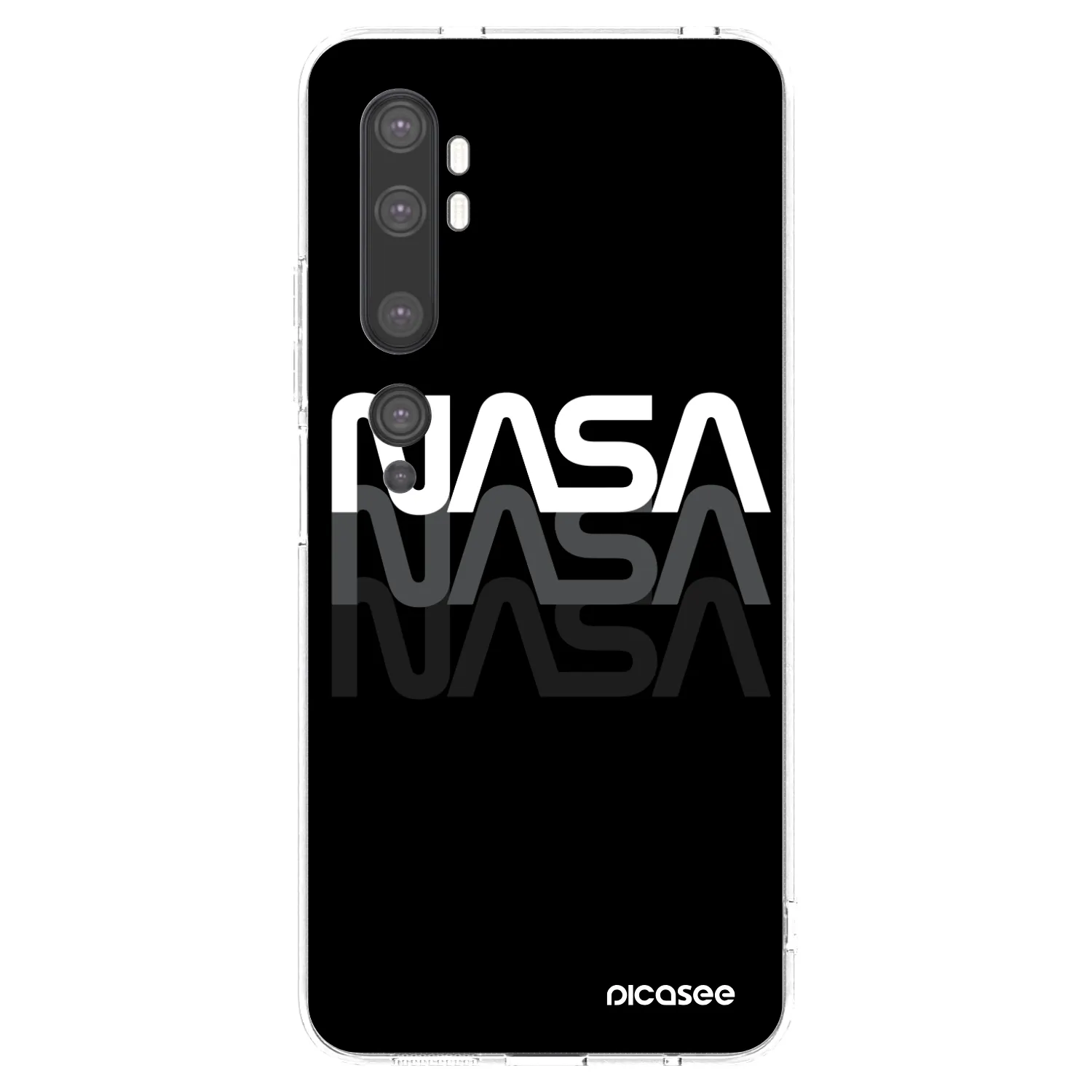 Picasee husă transparentă din silicon pentru Xiaomi Mi Note 10 (Pro) - NASA Triple