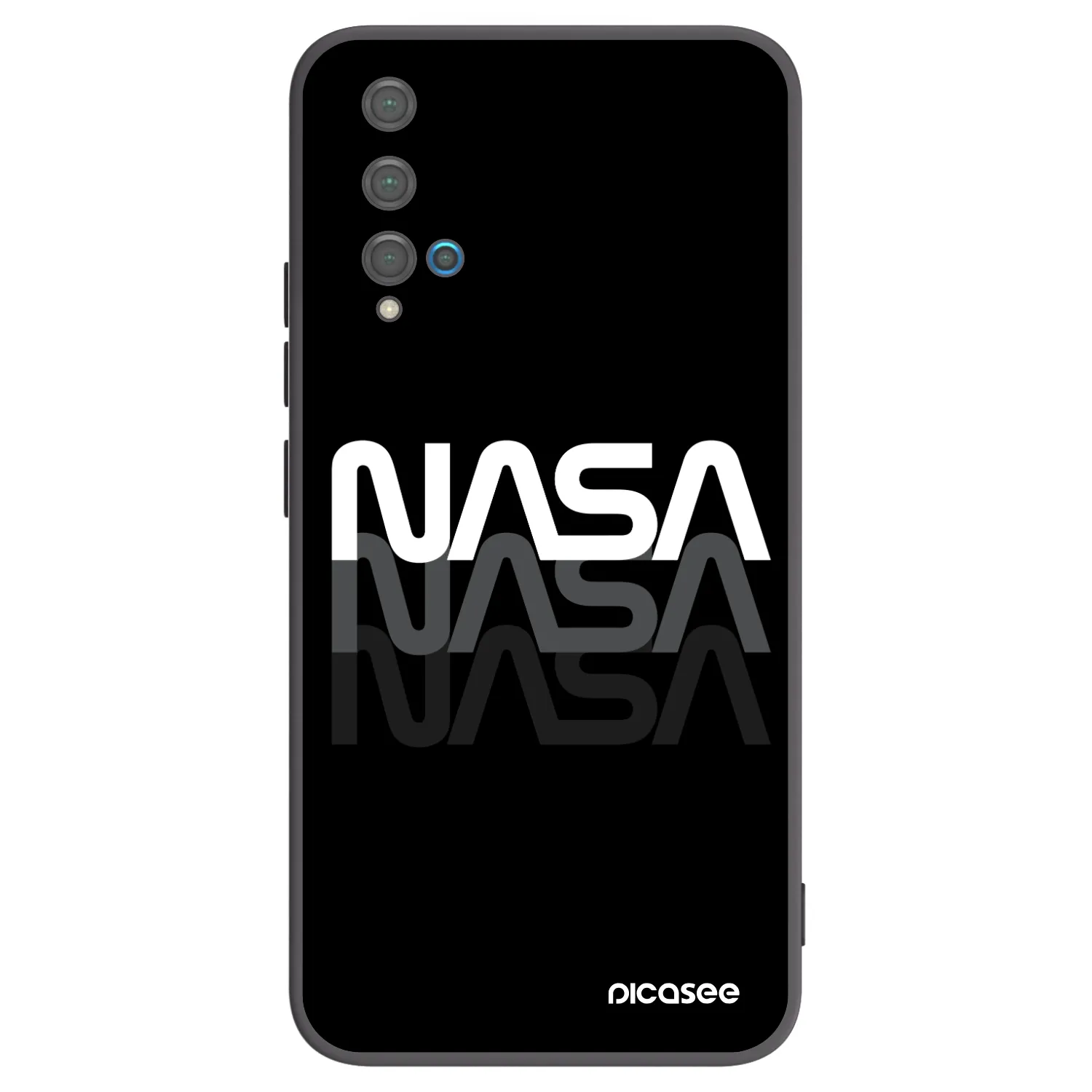 Picasee husă neagră din silicon pentru Huawei Nova 5T - NASA Triple