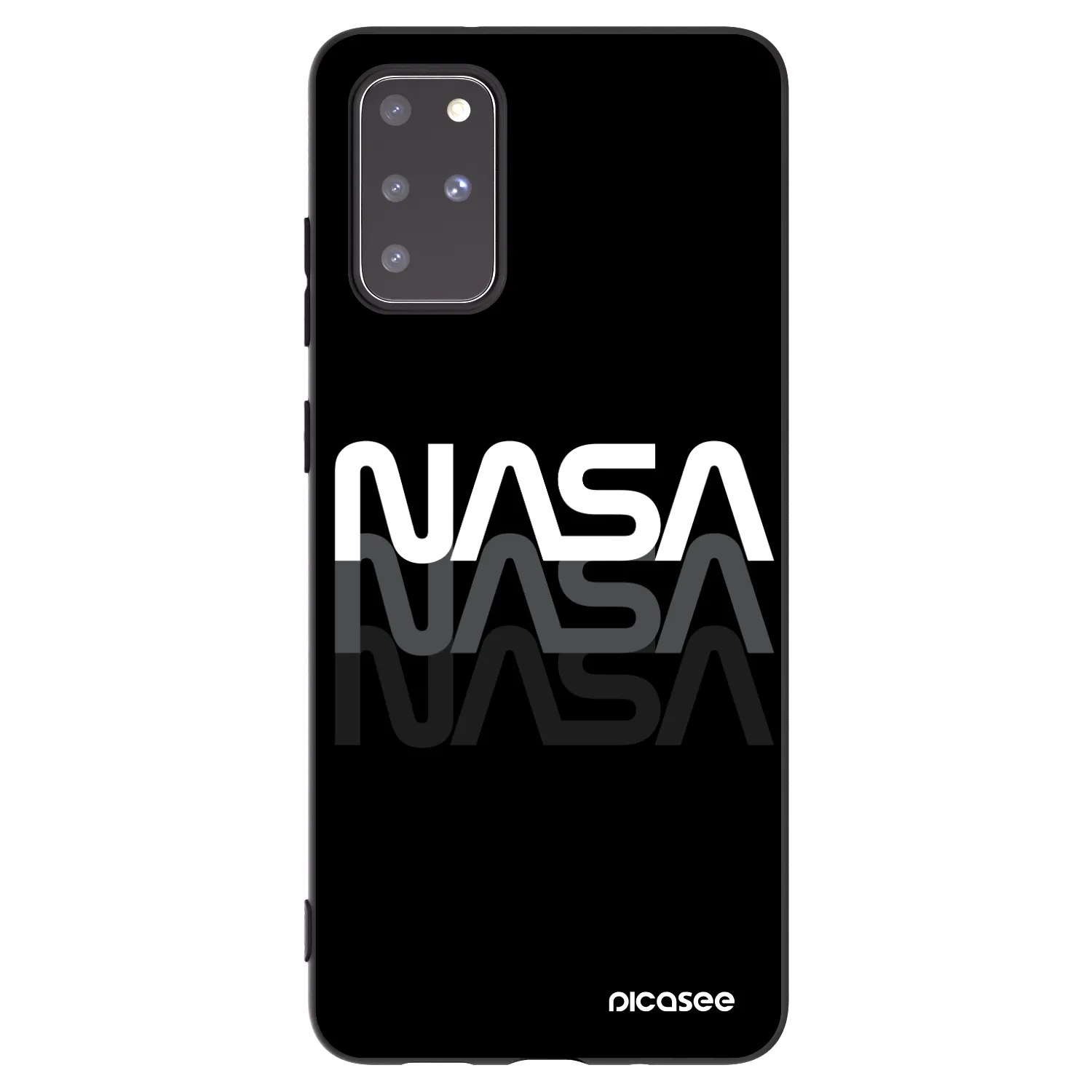 Picasee husă neagră din silicon pentru Samsung Galaxy S20+ G985F - NASA Triple