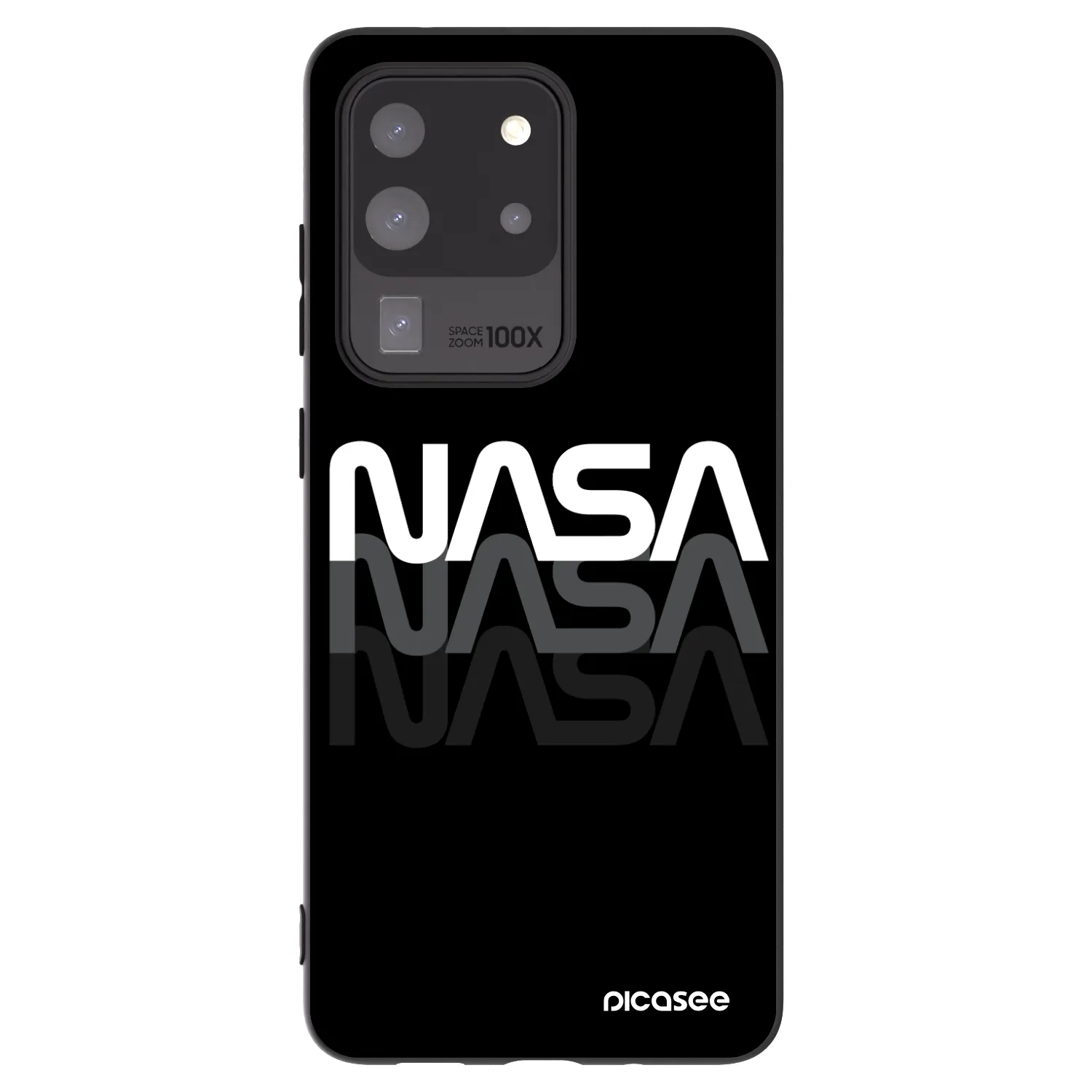 Picasee husă neagră din silicon pentru Samsung Galaxy S20 Ultra 5G G988F - NASA Triple