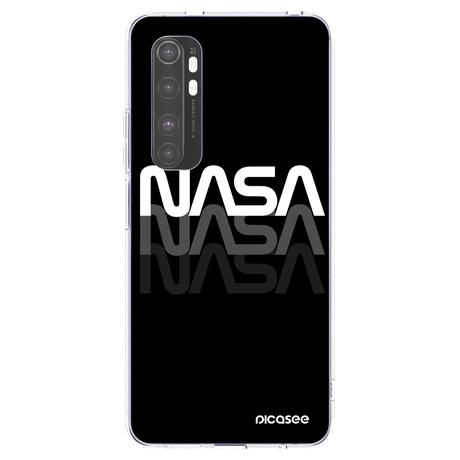 Picasee husă transparentă din silicon pentru Xiaomi Mi Note 10 Lite - NASA Triple