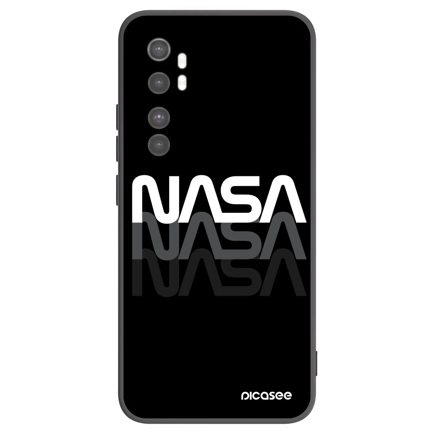 Picasee husă neagră din silicon pentru Xiaomi Mi Note 10 Lite - NASA Triple