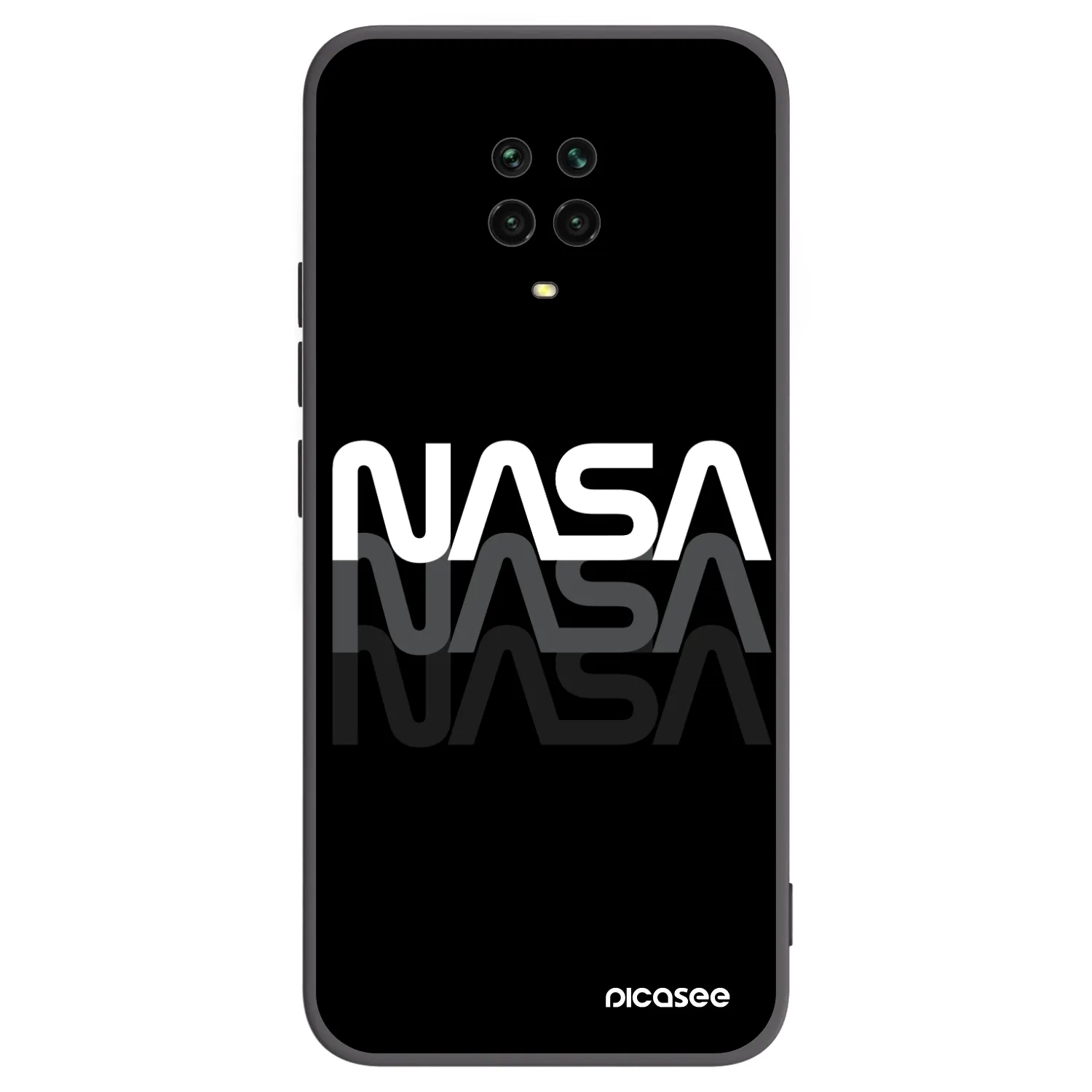 Picasee husă neagră din silicon pentru Xiaomi Redmi Note 9S - NASA Triple