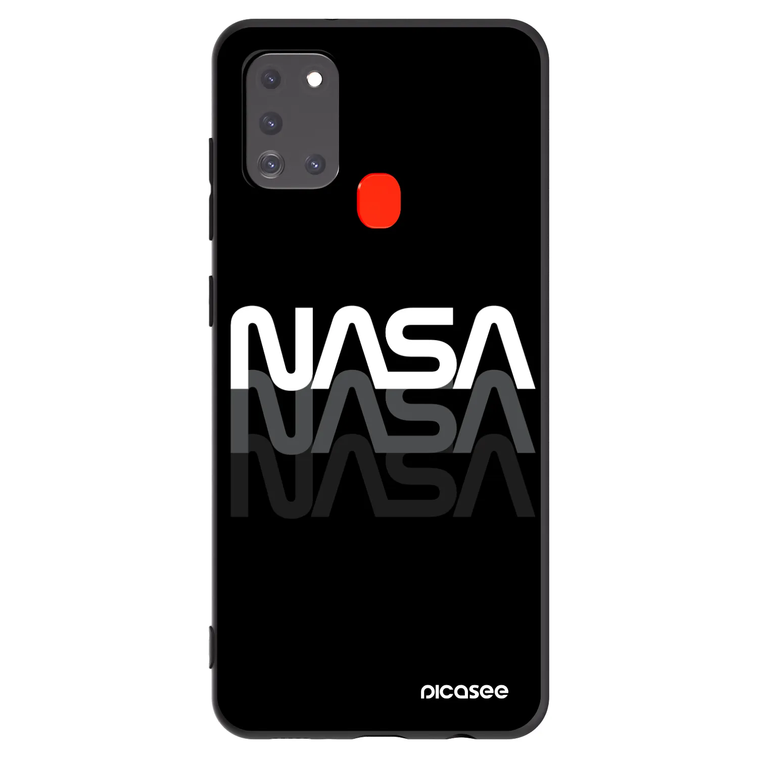 Picasee husă neagră din silicon pentru Samsung Galaxy A21s - NASA Triple