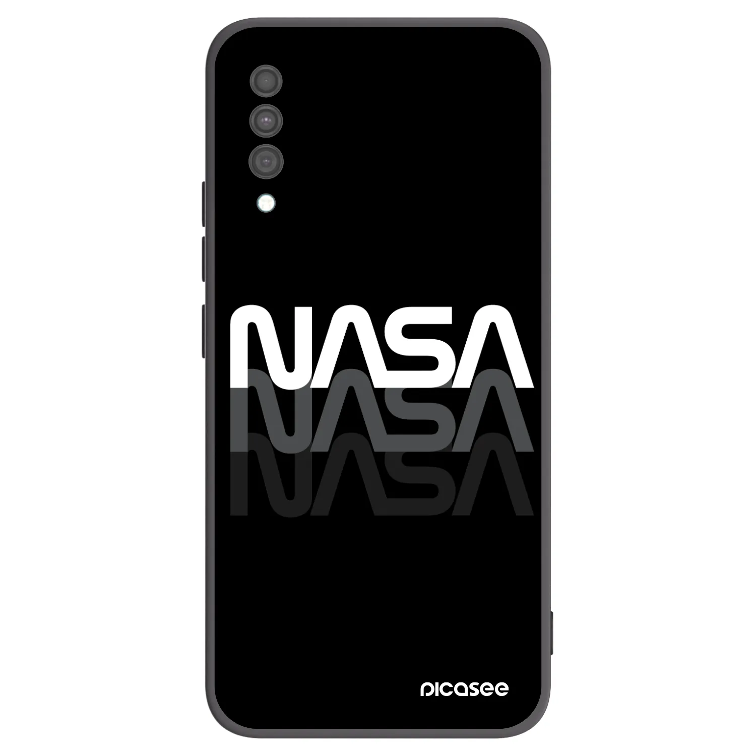 Picasee husă neagră din silicon pentru Samsung Galaxy A30s A307F - NASA Triple