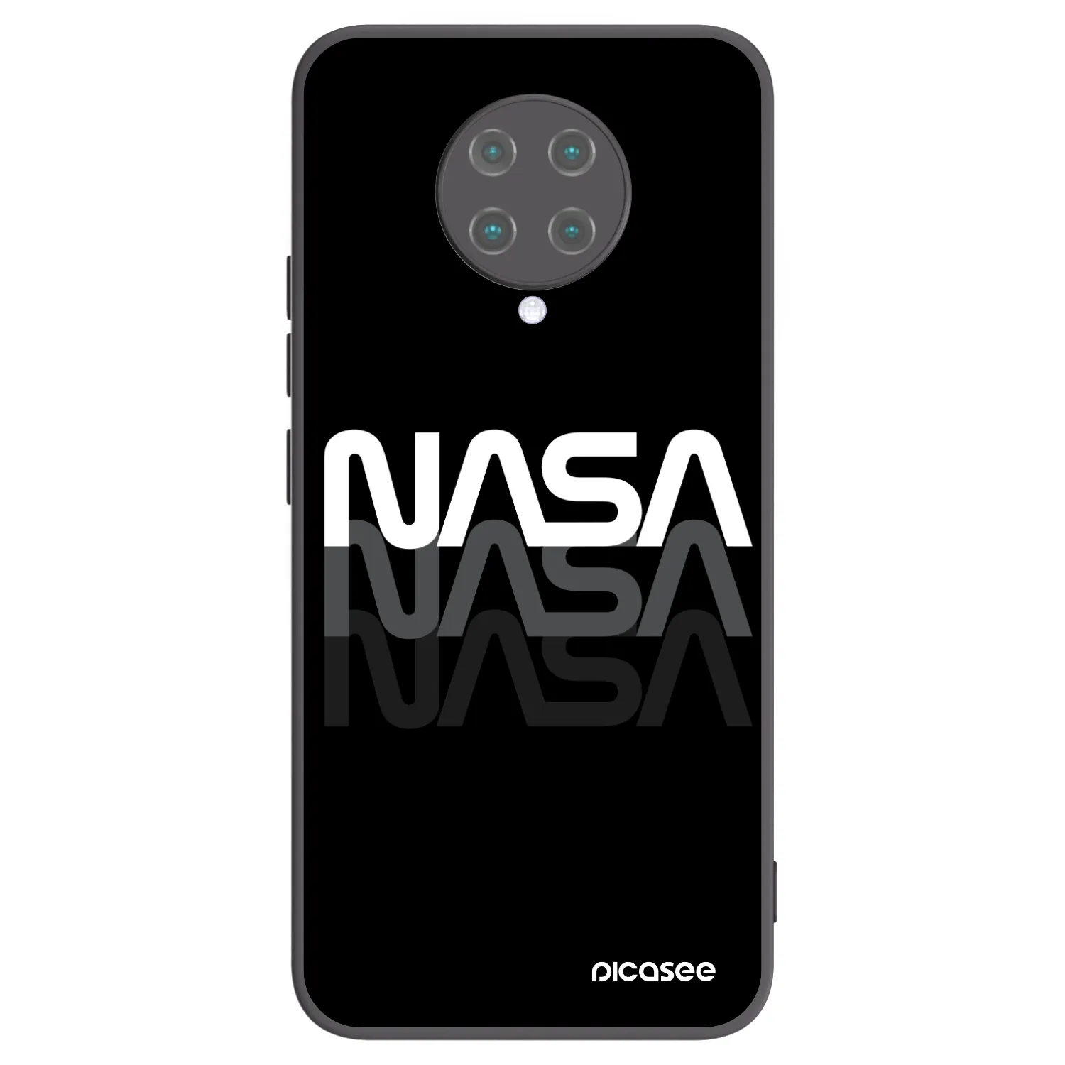 Picasee husă neagră din silicon pentru Xiaomi Poco F2 Pro - NASA Triple