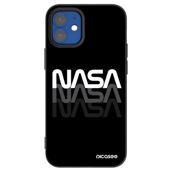 Picasee husă neagră din silicon pentru Apple iPhone 12 mini - NASA Triple