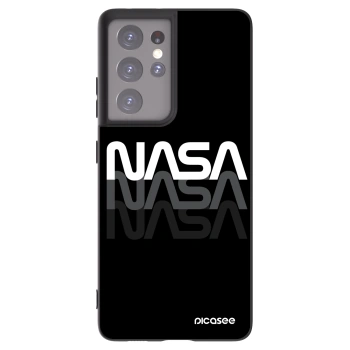 Picasee husă neagră din silicon pentru Samsung Galaxy S21 Ultra 5G G998B - NASA Triple