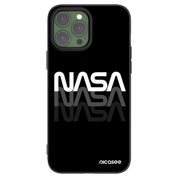 Picasee husă neagră din silicon pentru Apple iPhone 13 Pro Max - NASA Triple
