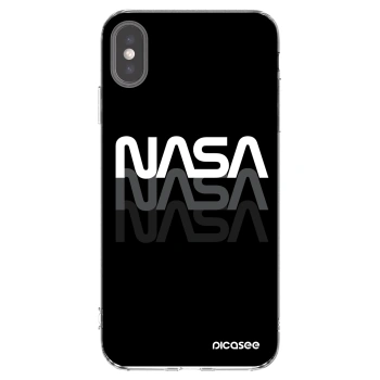 Picasee husă transparentă din silicon pentru Apple iPhone XS Max - NASA Triple