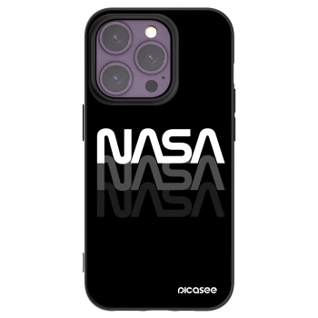 Picasee husă neagră din silicon pentru Apple iPhone 14 Pro - NASA Triple