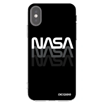 Picasee husă transparentă din silicon pentru Apple iPhone X/XS - NASA Triple