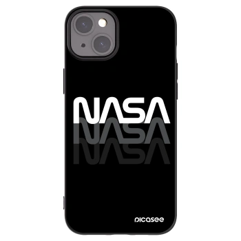 Picasee husă neagră din silicon pentru Apple iPhone 15 Plus - NASA Triple