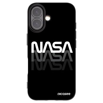 Picasee husă neagră din silicon pentru Apple iPhone 16 - NASA Triple