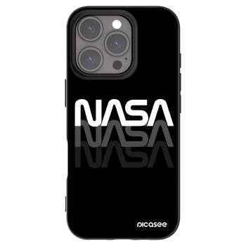 Picasee husă neagră din silicon pentru Apple iPhone 16 Pro - NASA Triple