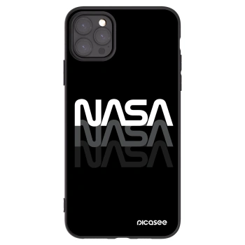 Picasee husă neagră din silicon pentru Apple iPhone 11 Pro Max - NASA Triple