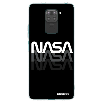 Picasee husă neagră din silicon pentru Xiaomi Redmi Note 9 - NASA Triple