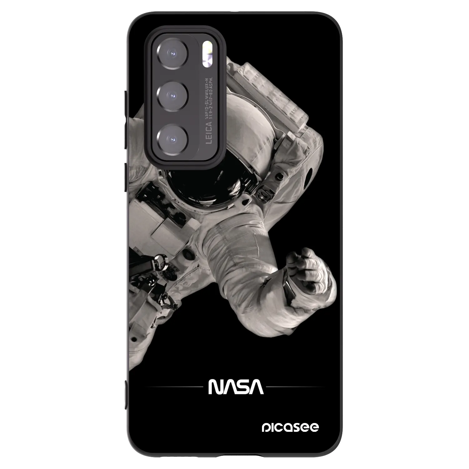 Picasee husă neagră din silicon pentru Huawei P40 - Astronaut Big
