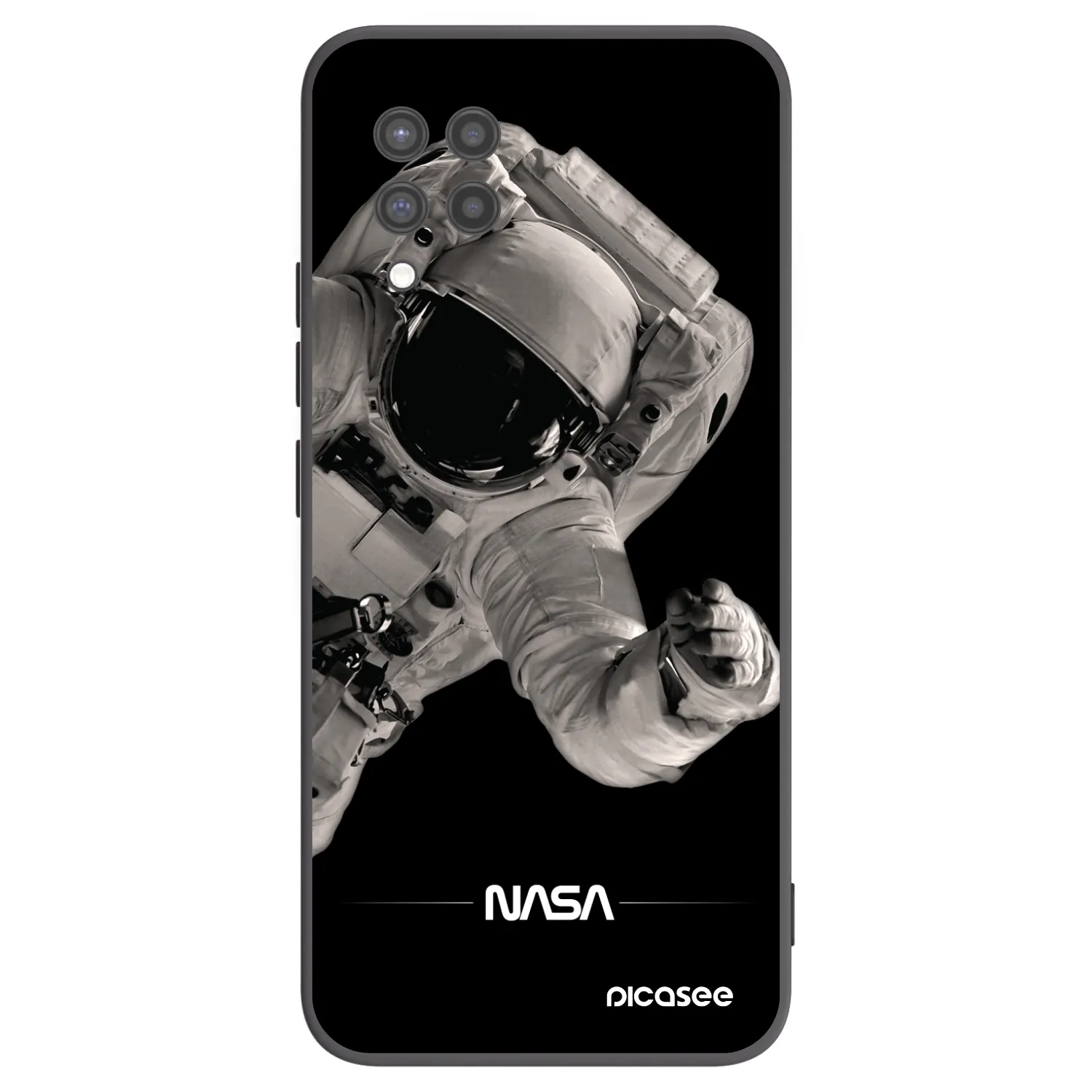 Picasee husă neagră din silicon pentru Samsung Galaxy A42 A426B - Astronaut Big