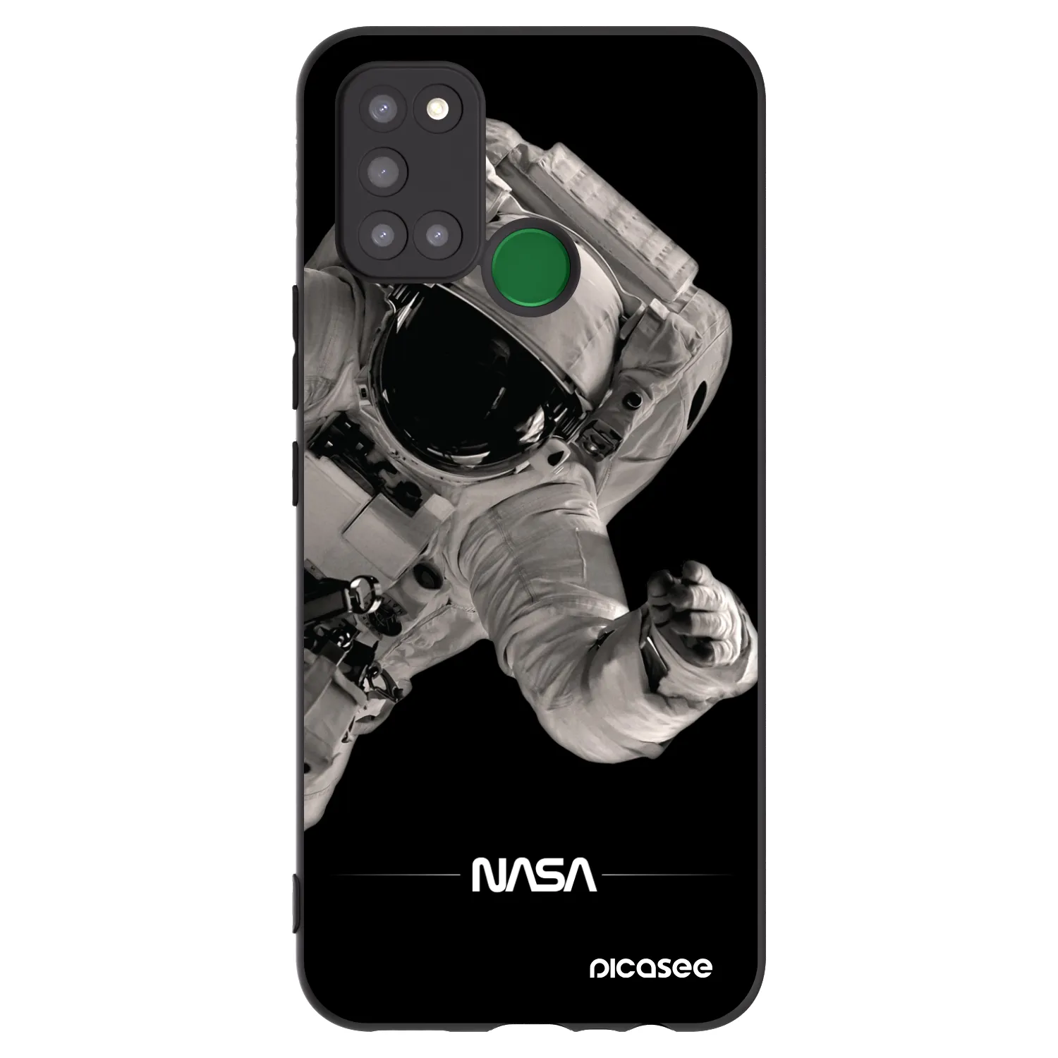 Picasee husă neagră din silicon pentru Realme 7i - Astronaut Big