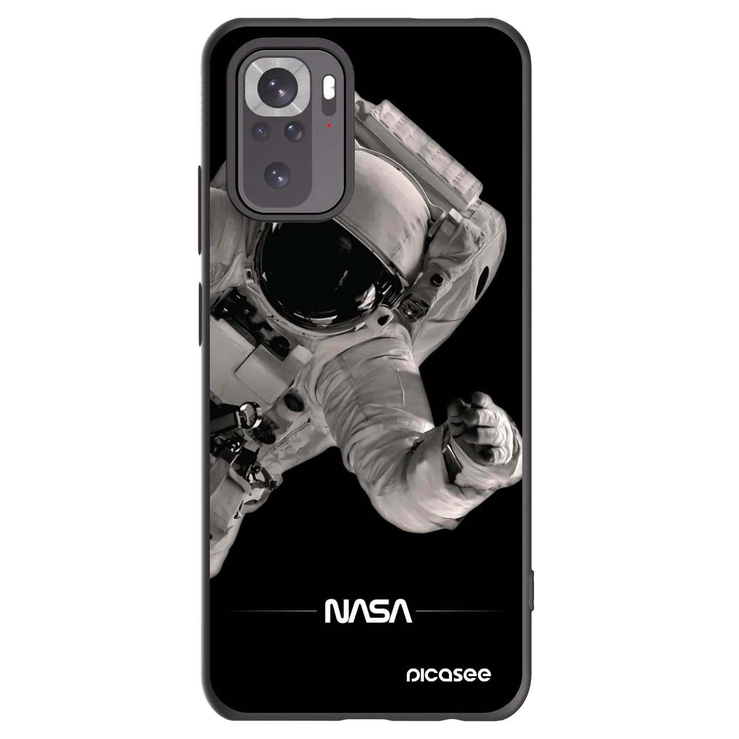 Picasee husă neagră din silicon pentru Xiaomi Redmi Note 10S - Astronaut Big
