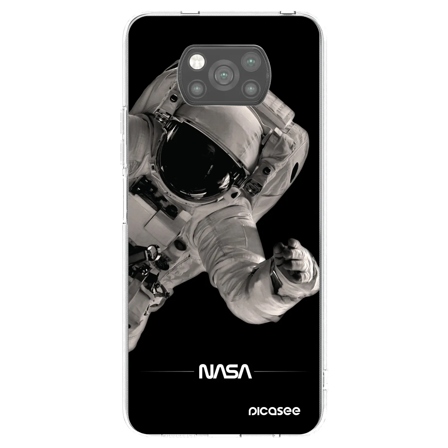 Picasee husă neagră din silicon pentru Xiaomi Poco X3 Pro - Astronaut Big