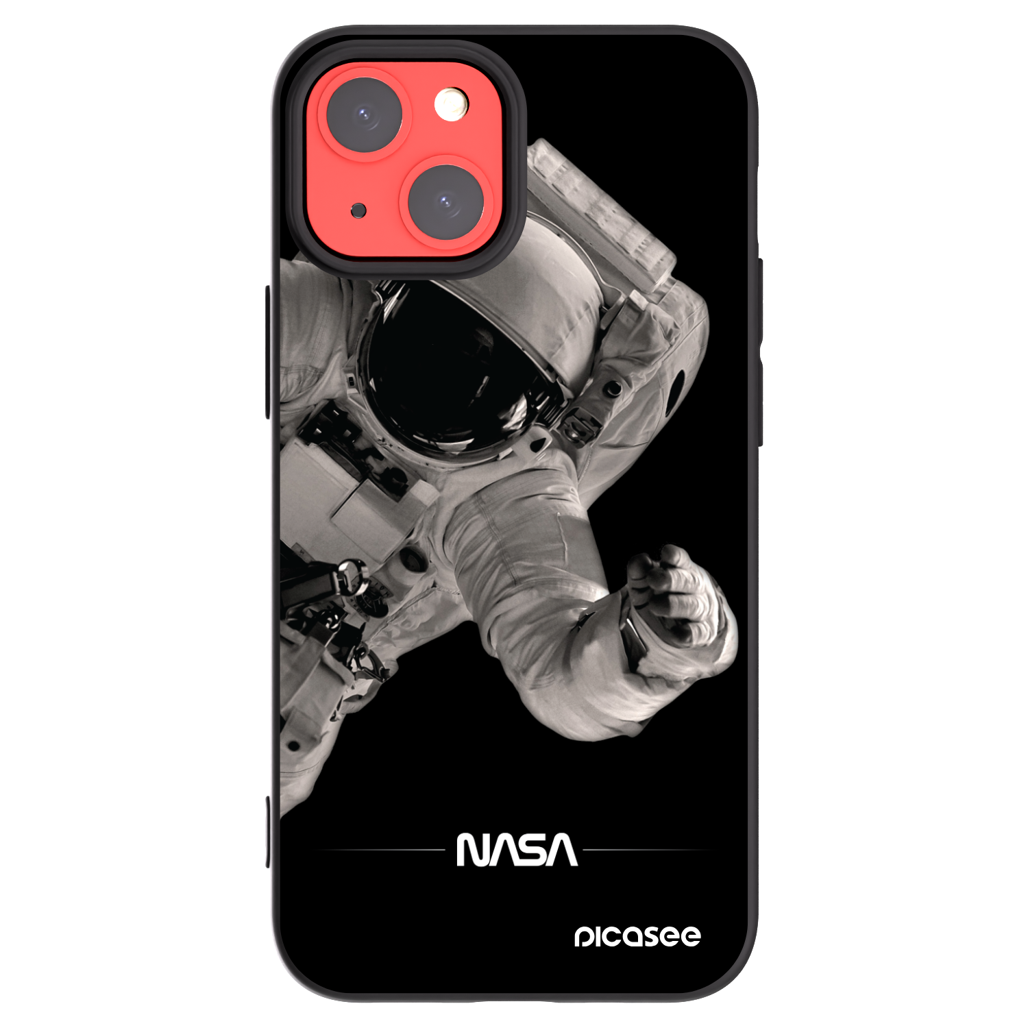 Picasee husă neagră din silicon pentru Apple iPhone 13 mini - Astronaut Big