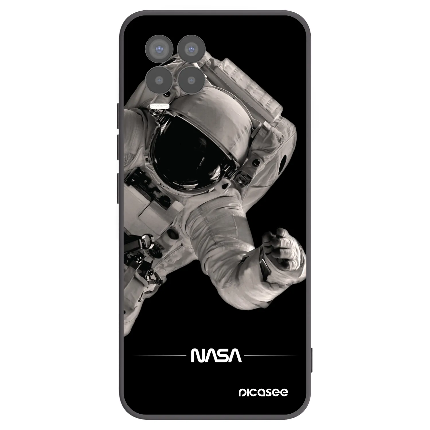 Picasee husă neagră din silicon pentru Realme 8 4G - Astronaut Big